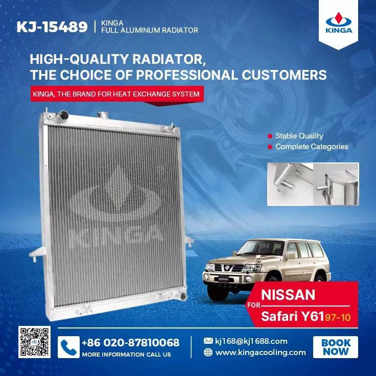 KINGA TÄISALUMIINIUMRADIAATOR NISSAN Safari Y61 jaoks
